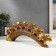 Polystone souvenir "Seven bronze elephants with a blanket from the Arab carpet on the horn" 11.5x31x5 cm