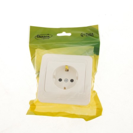Single socket with a Luazon Lighting "Orion" curtain, 16 a, hidden, with salary, white-3
