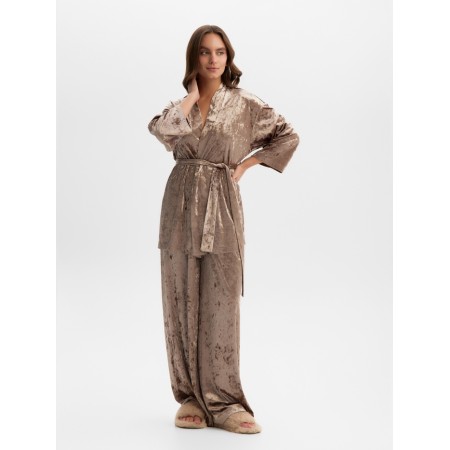 Female set (jacket, trousers) KAFTAN VELVET 48-50, coffee-4