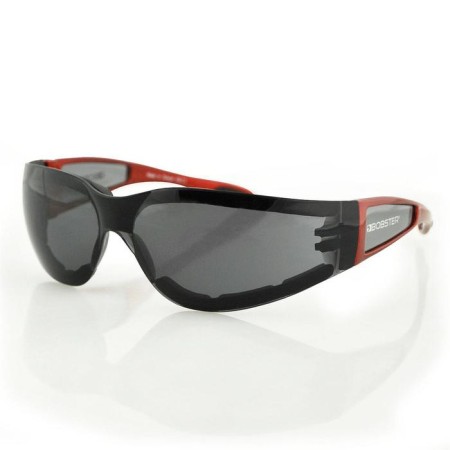 Shield II glasses red with smoky lenses