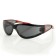 Shield II glasses red with smoky lenses