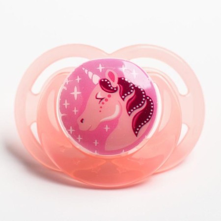 A set of orthodontic dummy, 2 pcs., Silicone, from 3 months, pink color-1