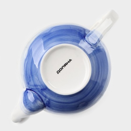 Kettle porcelain harness "Cosmos", 600 ml, blue color-7