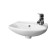 Jika Lyra suspension shell, 40 x 30 cm, opening for the mixer on the right