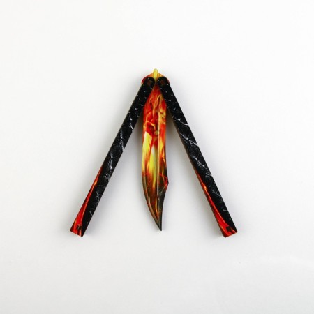 Wooden weapons, children's souvenir “fire”, designer knife, 14 x 9.1 x 3.2 cm-3