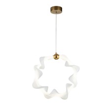 Suspended Indigo lamp, 11044/1PL BRASS. 1x38W, LED, 2964LM, 4000K, 450x120x1200 mm, white color