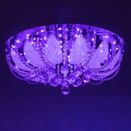Svetogor chandelier "Simoda" 8x60W E27 LED lighting chrome 60x60cm-9