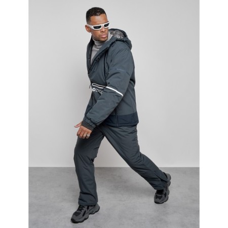 Male winter ski costume, size 54, dark gray color-8