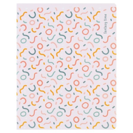 A notebook of 60 sheets in a cage on a clip "Fantasy Time", cover Cover Cardboard, Selective Lac, Mix-3