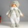 Interior doll "Boys Puhlyash in a hat with a bomb, a winter outfit" 40x22x13 cm