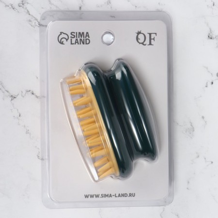 Brush - head washing massage, 10 × 6 × 6.2 cm, in a blister, color mix-12