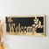 Decorative tree hooks "Welcome" black, mirror 3.1x34x14.4 cm