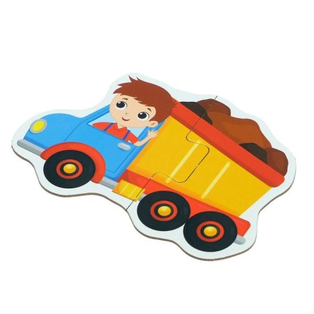 Maxi puzzles "Cars at a construction site", 5 puzzles, 10 parts-3