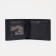 Male purse without fastener, department for bills, for maps, for coins, black color