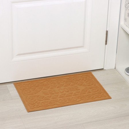 Walcome moisture -free rug without a trim “Welcome. Monogram ", 38 × 59 cm, color mix-7