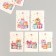 Cardboard Biro "Gifts. Watercolor" set 10 pcs (5 types) 4x6 cm