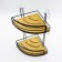Wall corner shelf 2-tier Joy Home, bamboo