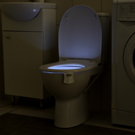 Lamp for the toilet with the sensor engine., RGB, 3 W, IP68, from BAT. 3*aaa, white-6