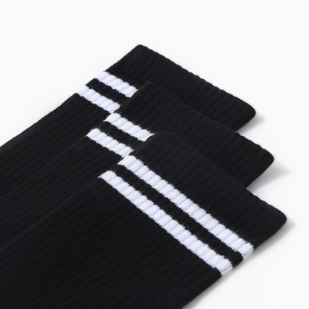 Set of female socks (3 pairs), black color, rr 25-27-2