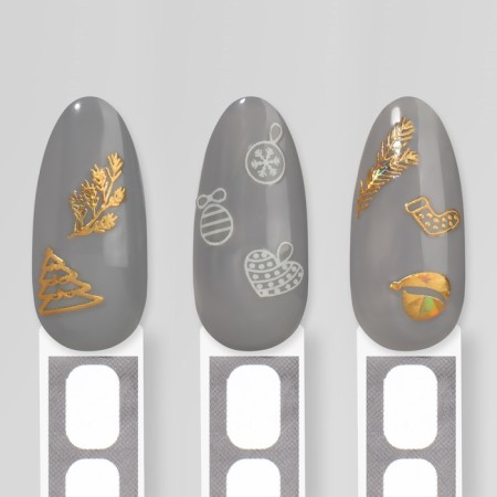Nail stickers "Christmas Love", metallized-3