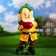 Garden figure "Gnome with eggplant" 20x20x45 cm