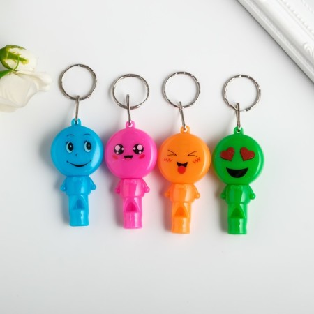 Flashlight light on the ring "Smile" flashes mix 6.5x3x1 cm-3