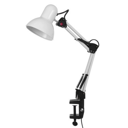 Desktop lamp E27, h = 55 cm, hinged, on the clamp (220V) white Risalux-11
