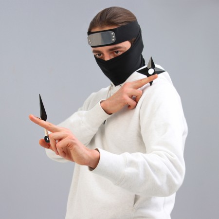Carnival set "Shinobi": bandage, kunai, shuriken, snood-4