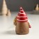 Polystone souvenir "Dwarf in a red cap with a Christmas tree/gift" mix 4x4x8 cm