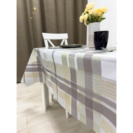 Camelia oilcloth 140 cm, roll 20 m, drawing "beige"-2