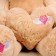 Soft toy "Bear" with heart, 115 cm, beige color