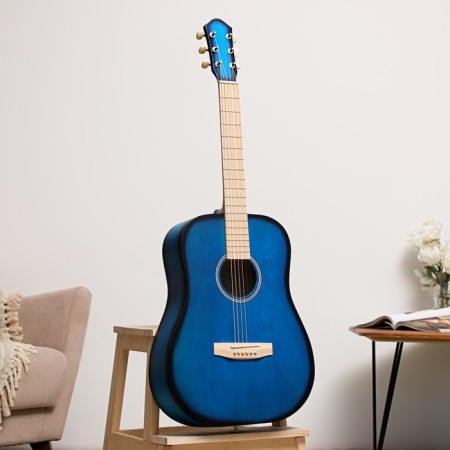 Acoustic guitar "Amistar N-513" 6 string, Menz. 650mm, art decoration, blue