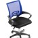 Computer chair Turin plastic/fabric, black/blue mesh 60x55x82 cm