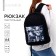 School Youth Backpack "Anime", 33x13x37, lightning department, n/pocket, black