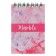 Notepad A7, 40 sheets in a cage on the crest "Marble", cover coated cardboard, offset block, mix