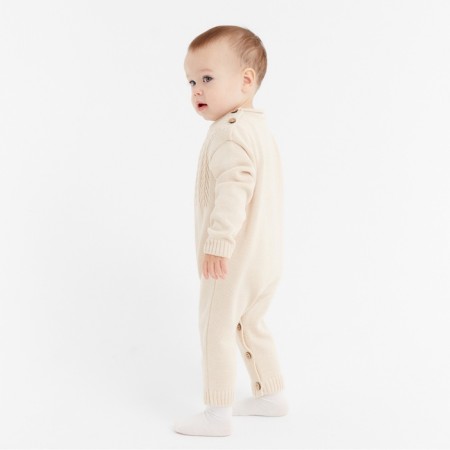 Combine Children's Knitted Minaku, height 62-68, beige color-7
