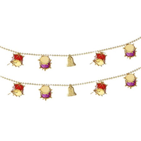 Beads for a Christmas tree 90 cm "drums" gold-2