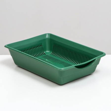 Deep toilet with a mesh of 36 x 25 x 9 cm, green