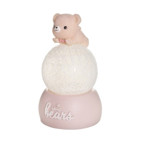 Nightlight "Bear" LED from batteries pink 6x6x10 cm Risalux-9