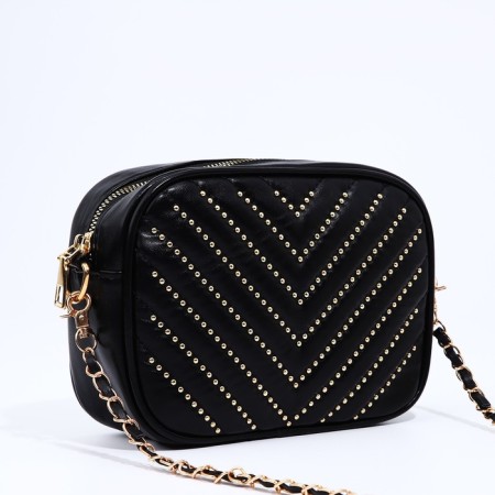Bag Cross-Bodi with a zipper, black color-2