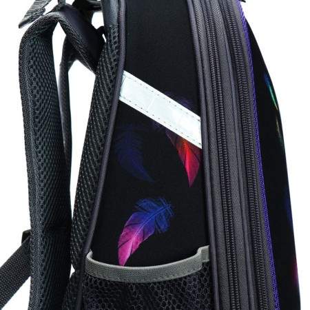 School backpack 38 x 30 x 16 cm, ergonomic back, stavia "cat and feathers", blue-10