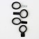 Hair elastic band with acrylic additional “MIX” element, 4 cm