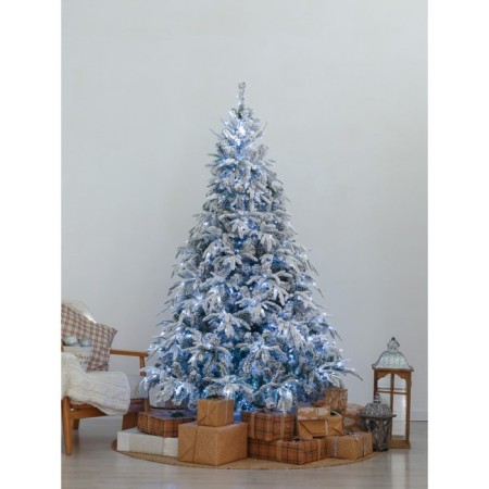Artificial spruce Green Trees "Forest", premium, snowy, with lighting, 210 cm-1