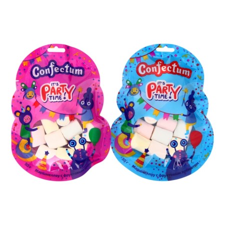 Marshmallow Party Confectum Rainbow with a fruit taste of 50 g
