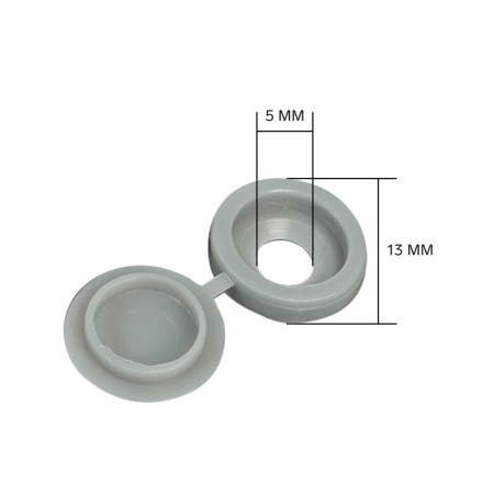 Decorative cap for screws, gray, set 100 pcs-1