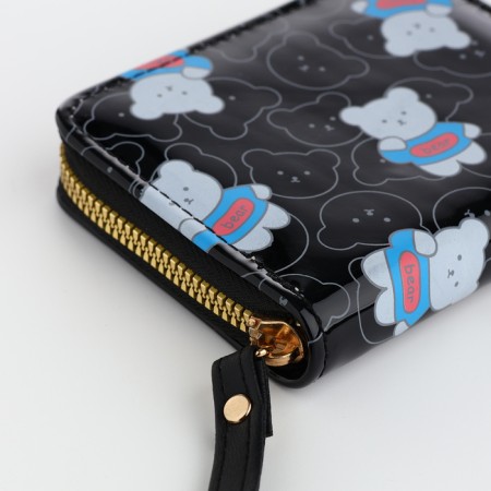 Children's wallet with lightning, black color-3