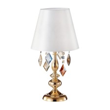 Crystal Lux table lamp, Mercedes 0951/501, E14, 1x60 W, 48x25x25 cm, gold color