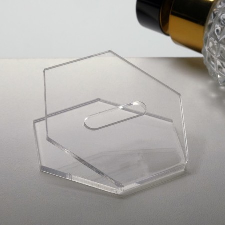 The stand under the “polygon” ring is 5.5 × 4.5, 2 mm plexiglass, in a protective film, the color is transparent-1