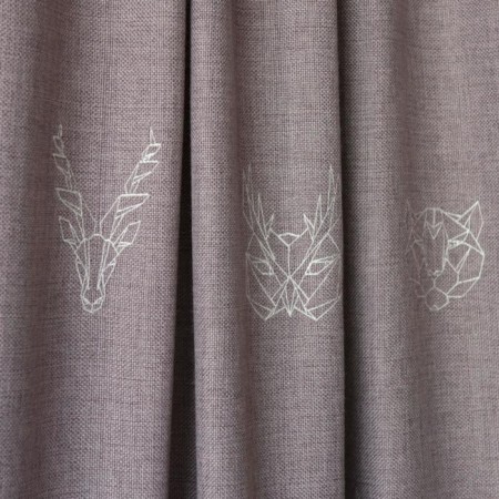 Set of curtains "Luka", size 2x145x270 cm, powder color-1