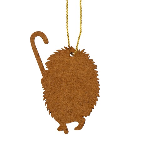 New Year's wooden pendant "New Year! Cute hedgehog "-7